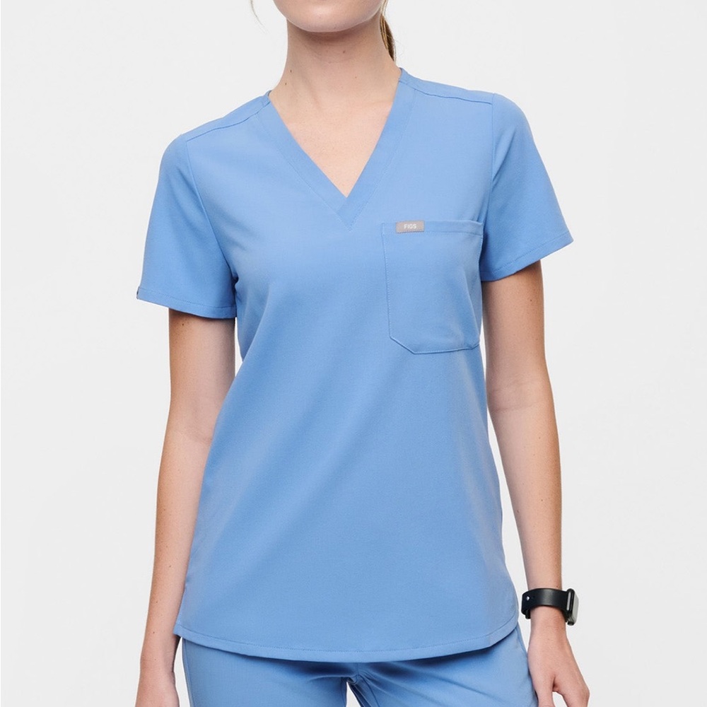 FIGS Ceil Blue Catarina Scrub Top